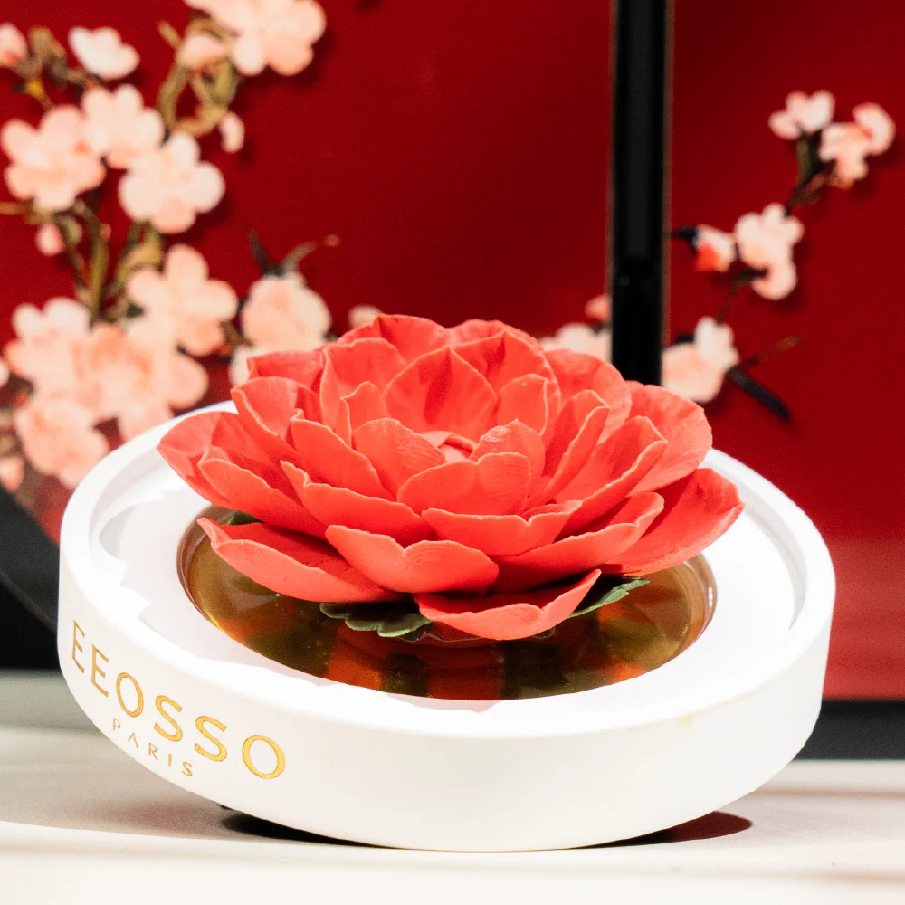 Intangible Cultural Heritage Hand-Pinched Red Camellia Ceramic Flower - Image 7