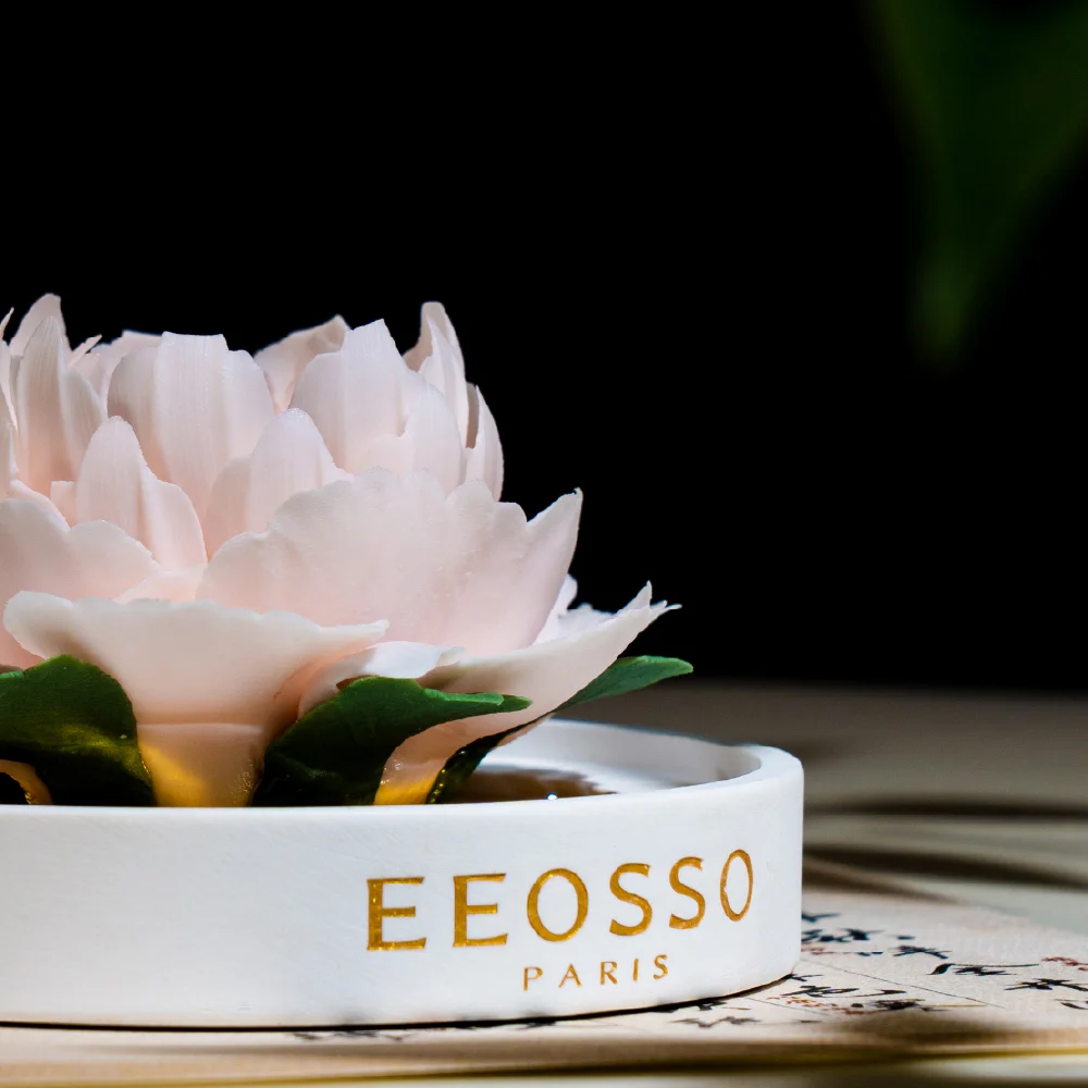 Intangible Cultural Heritage Hand-Pinched Pink Peony Ceramic Flower - Image 4