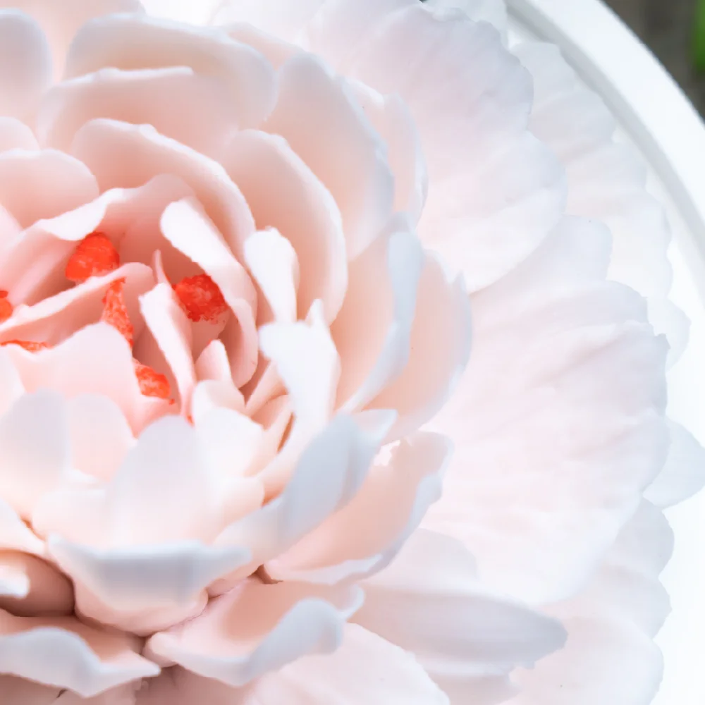 Intangible Cultural Heritage Hand-Pinched Pink Peony Ceramic Flower - Image 8