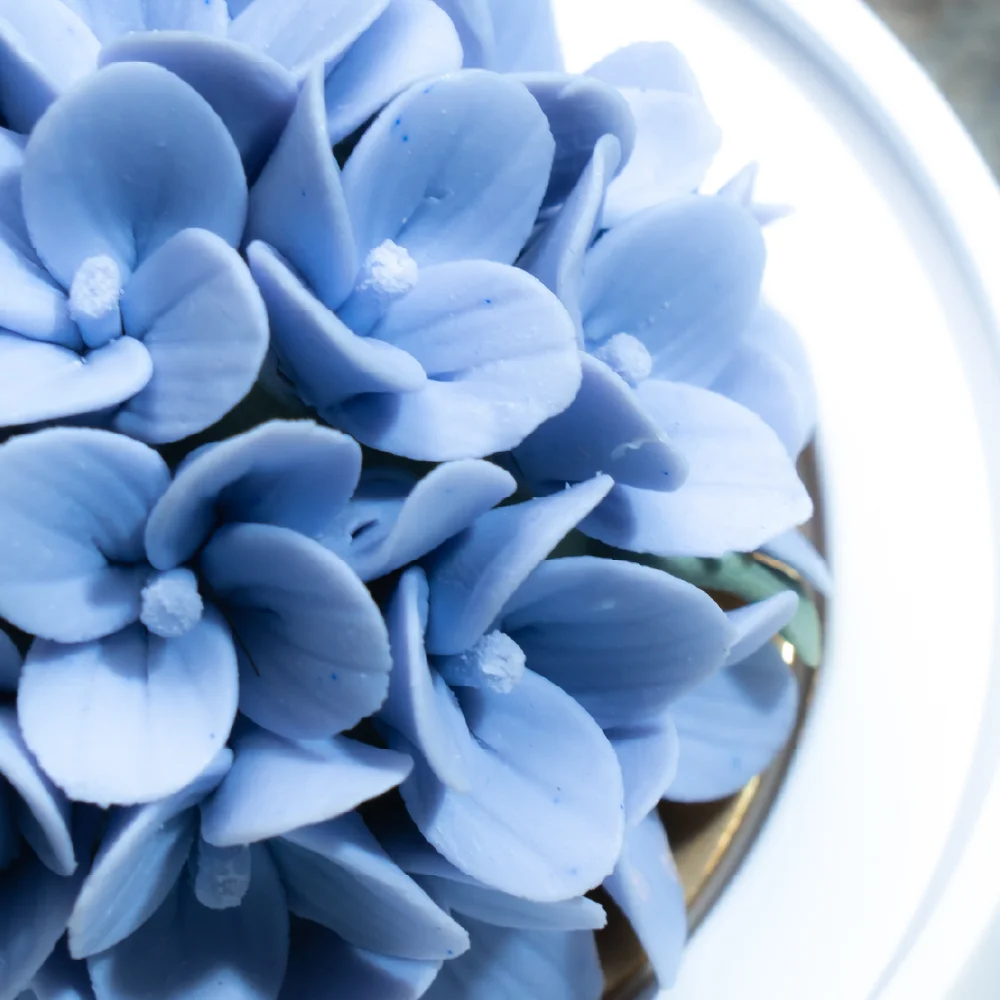 Intangible Cultural Heritage Hand-Pinched Purple Hydrangea Ceramic Flower - Image 7