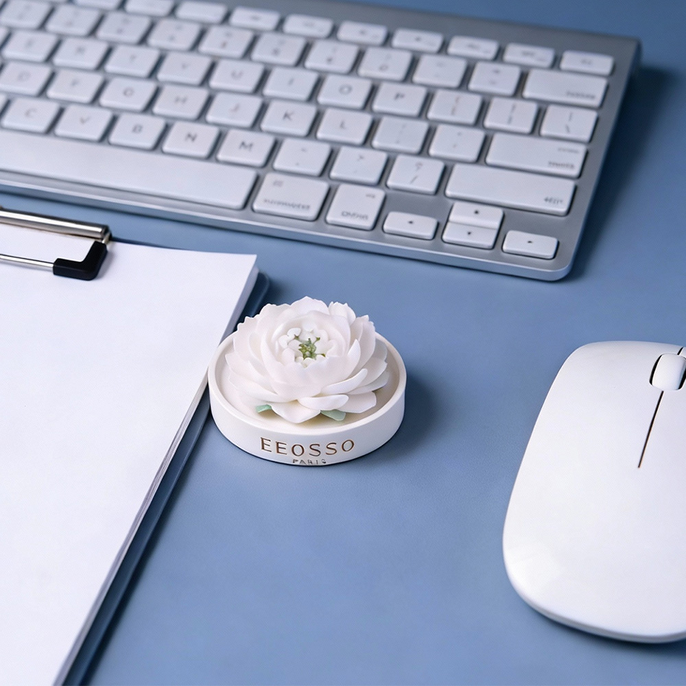 Intangible Cultural Heritage Hand-Kneaded White Jasmine Ceramic Flower - Image 5