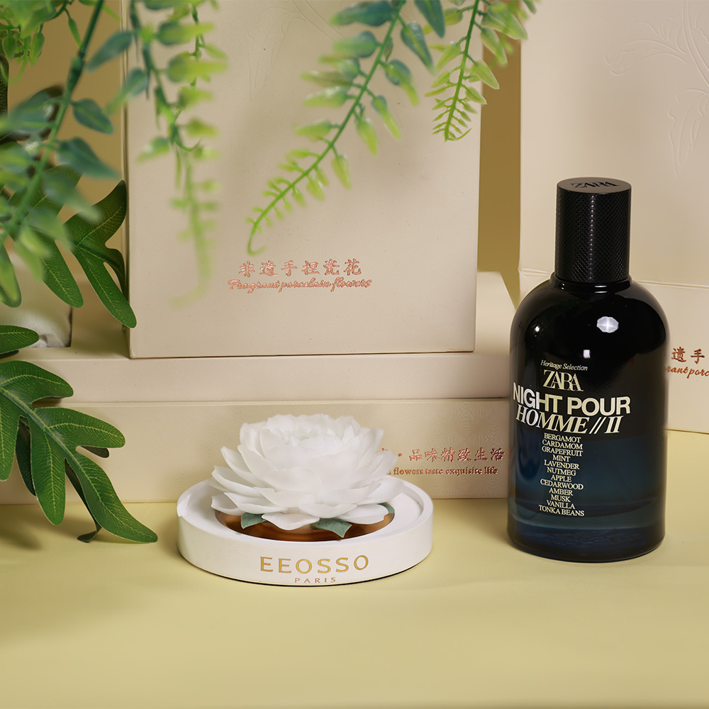 Intangible Cultural Heritage Hand-Kneaded White Jasmine Ceramic Flower - Image 3