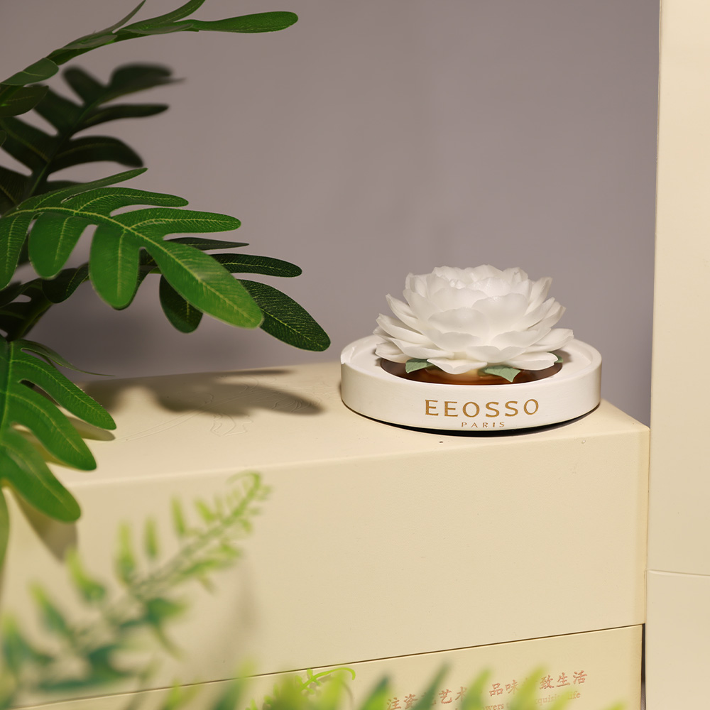 Intangible Cultural Heritage Hand-Kneaded White Jasmine Ceramic Flower - Image 4