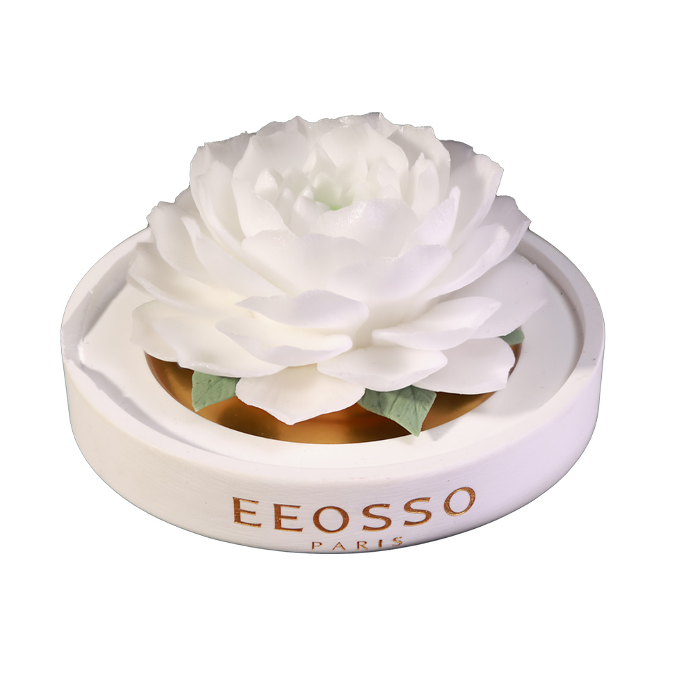 Intangible Cultural Heritage Hand-Kneaded White Jasmine Ceramic Flower