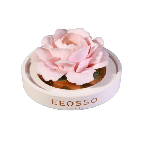 Intangible Cultural Heritage Hand-Pinched Pink Small Peony Ceramic Flower