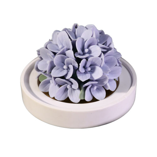 Intangible Cultural Heritage Hand-Pinched Purple Hydrangea Ceramic Flower
