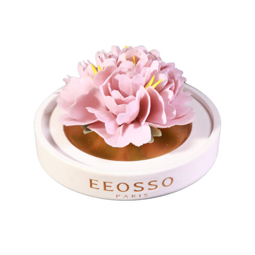 Intangible Cultural Heritage Hand-Pinched Purple Peony Ceramic Flower