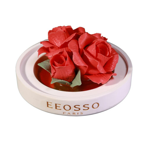 Intangible Heritage Hand-Pinched Red Rose Ceramic Flowers