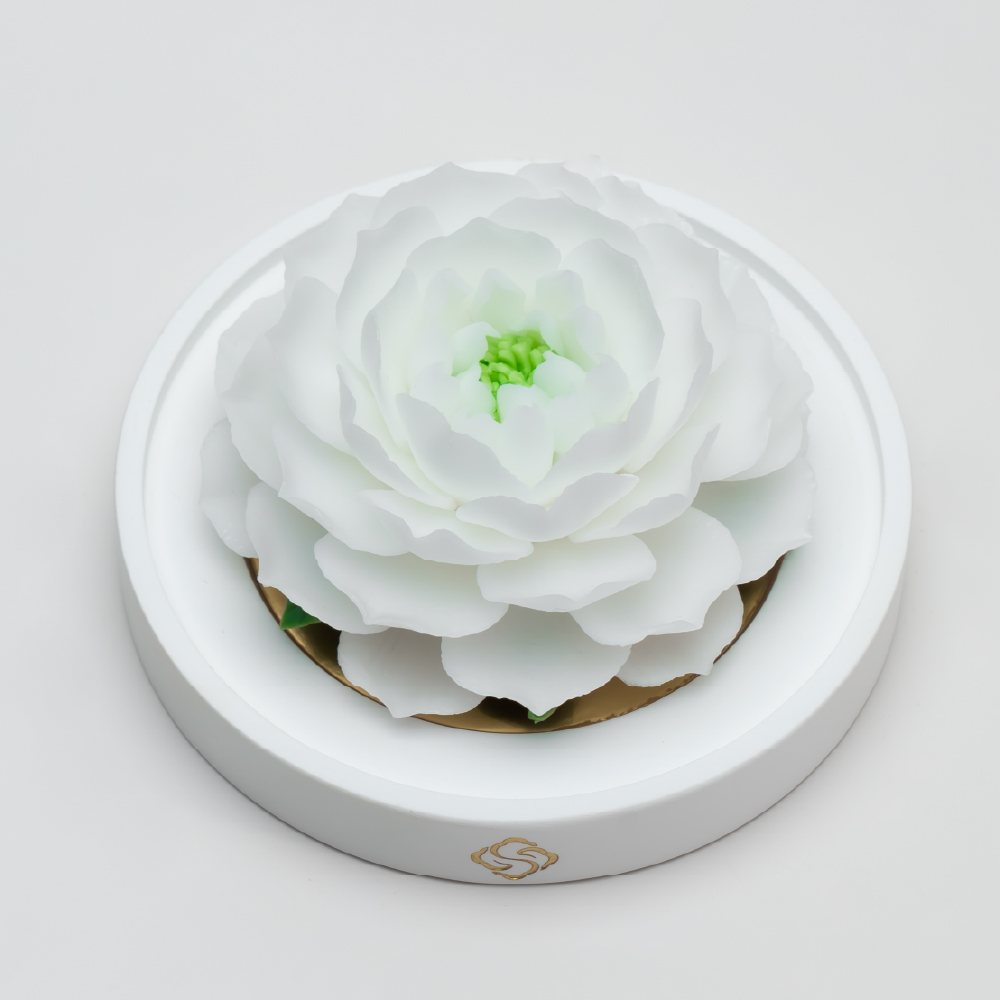 Intangible Cultural Heritage Hand-Kneaded White Jasmine Ceramic Flower - Image 2