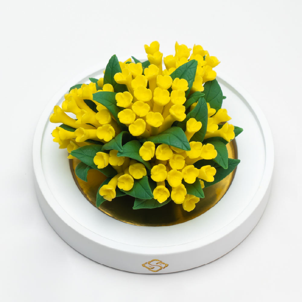 Intangible Cultural Heritage Hand-Pinched Osmanthus Ceramic Flowers - Image 2