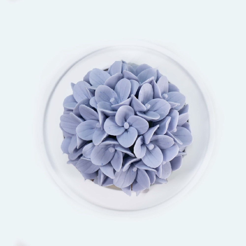 Intangible Cultural Heritage Hand-Pinched Purple Hydrangea Ceramic Flower