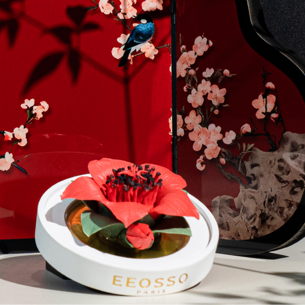 Intangible cultural heritage hand-kneaded red kapok ceramic flowers - Image 4