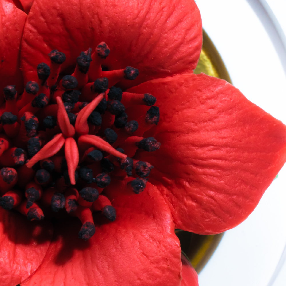 Intangible cultural heritage hand-kneaded red kapok ceramic flowers - Image 6