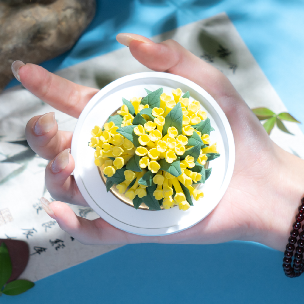 Intangible Cultural Heritage Hand-Pinched Osmanthus Ceramic Flowers - Image 6