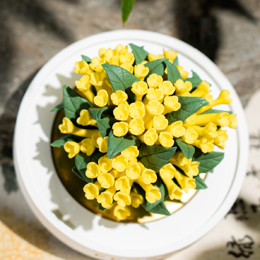 Intangible Cultural Heritage Hand-Pinched Osmanthus Ceramic Flowers - Image 4