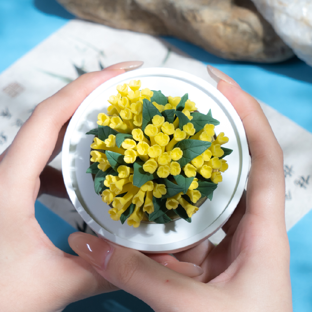 Intangible Cultural Heritage Hand-Pinched Osmanthus Ceramic Flowers - Image 7